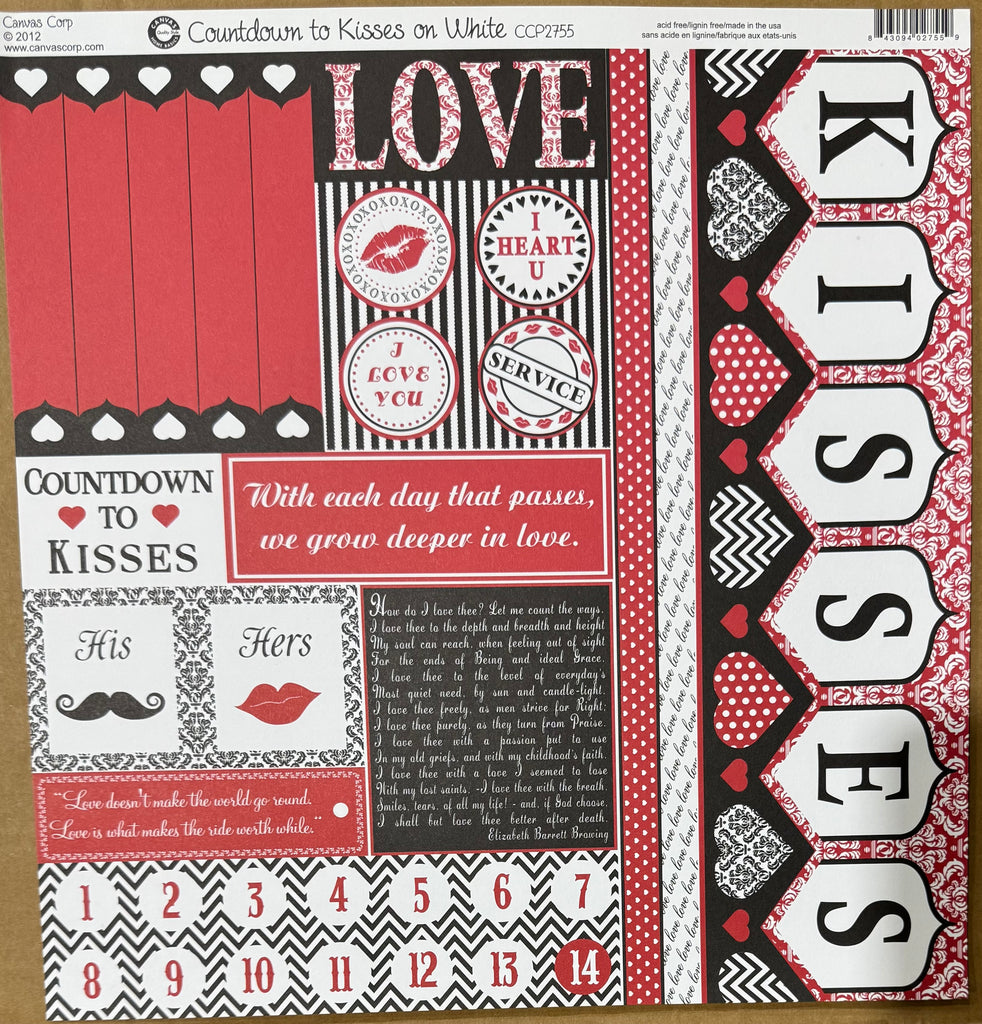 Countdown to Kisses on White - CCP2755