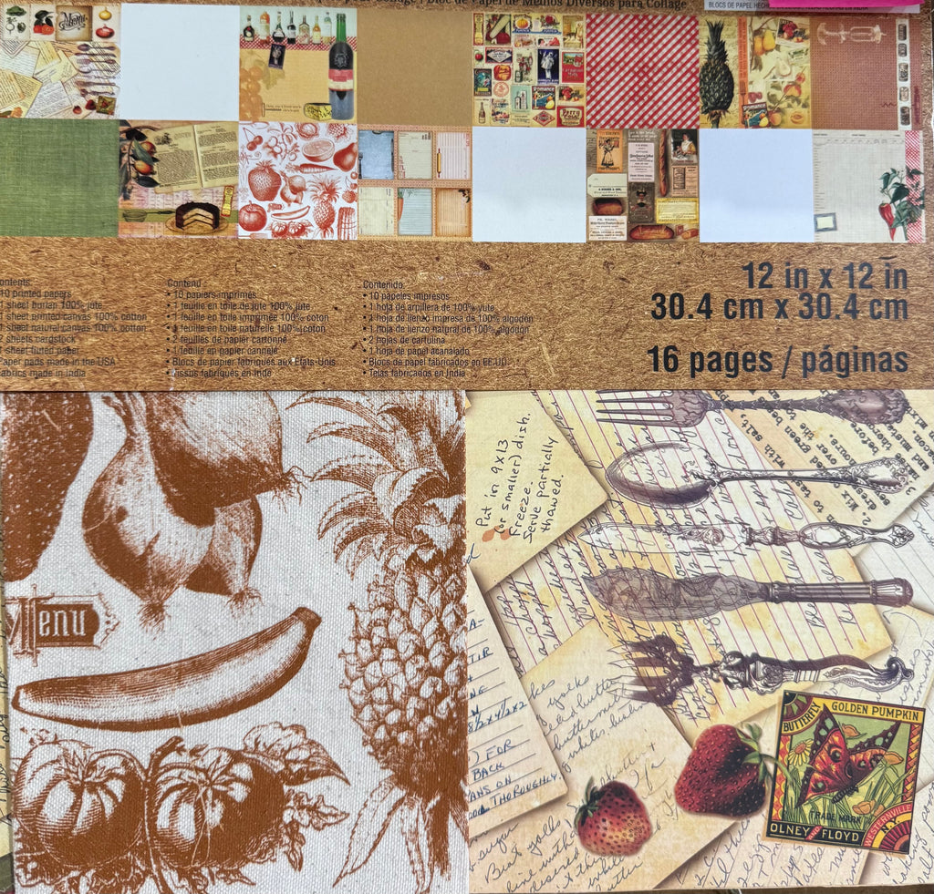 Mix and Match Pad: Vintage Food & Recipes