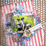 7gypsies American Vintage: 12x12 State Plates Paper