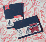 Nautical: Coral Claws & Shells on Ivory Paper