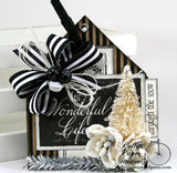 Black and Kraft Ribbon Stripe Paper