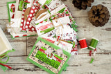 Jolly Christmas: Red and Green Stitched Diamonds Paper