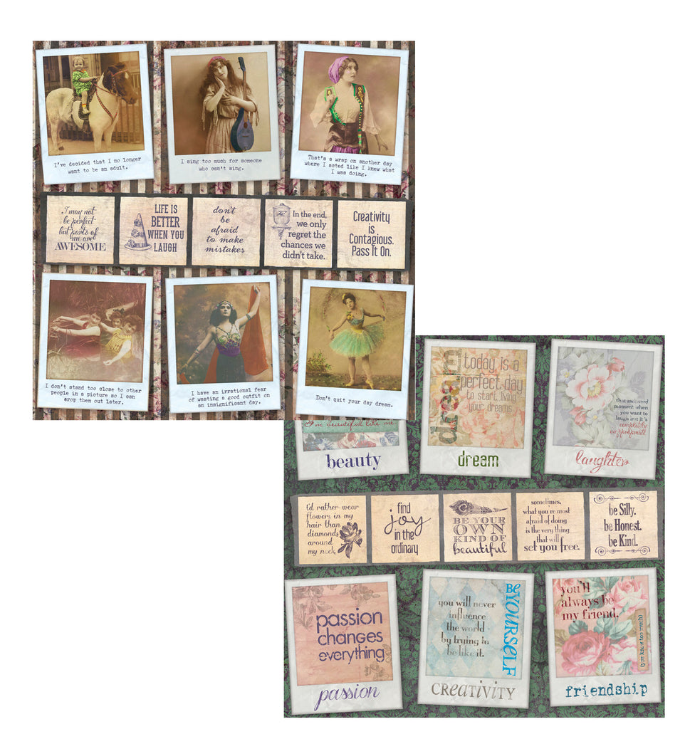 7gypsies Gypsy Moments: 12X12 Poses and Reflections Paper