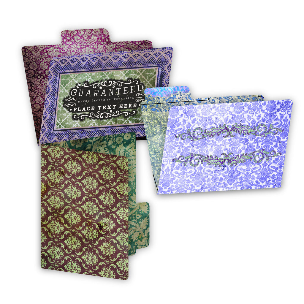 7gypsies ATC Printed File Folders - Vintage Frills