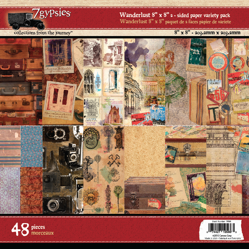 7gypsies Wanderlust 8x8 Paper Pad