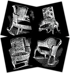 Mixed Media Origins Mini Art - Vintage Chairs