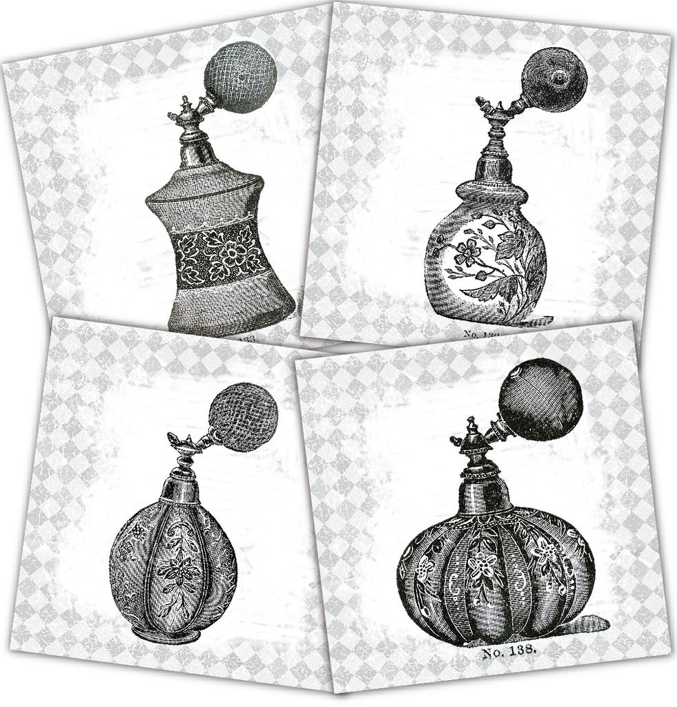 Mixed Media Origins Mini Art - Perfume Bottles
