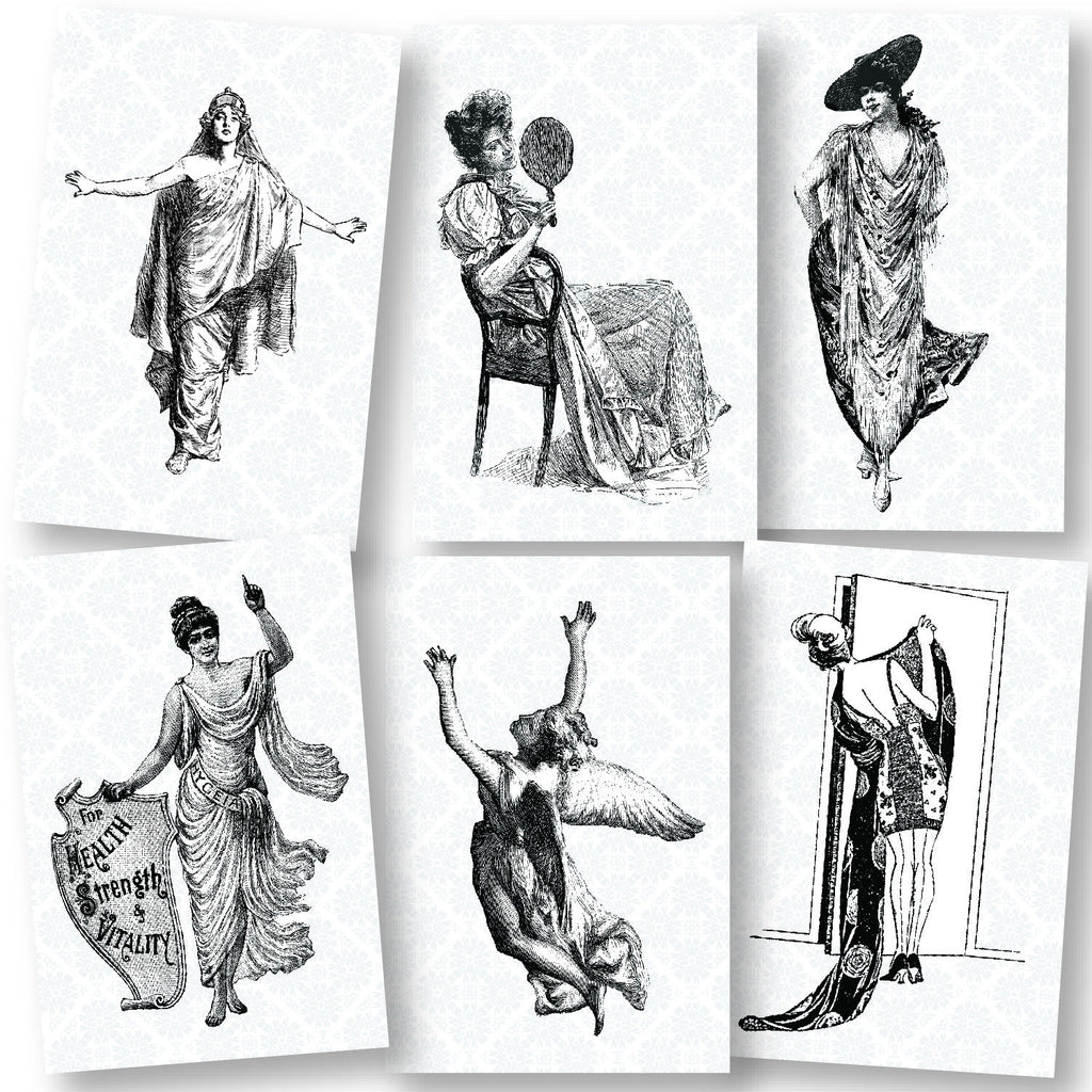 Mixed Media Origins Mini Art - Elegant Ladies