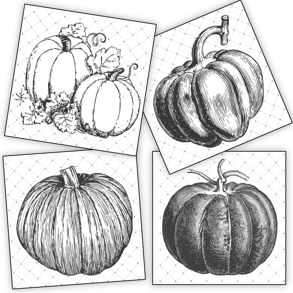 Mixed Media Origins Mini Art - Pumpkins
