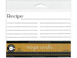 Black and White Recipe Card Paper