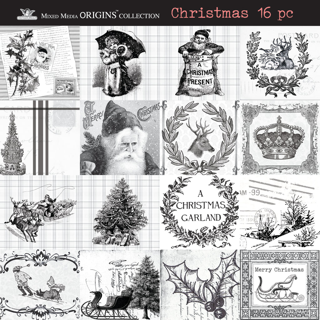 Mixed Media Mini Origins Art Collection - Christmas