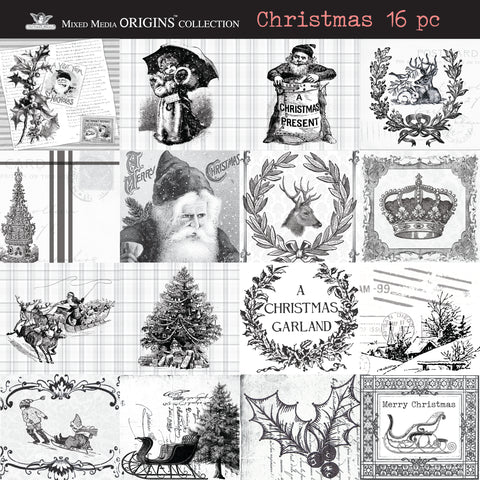 Mixed Media Mini Origins Art Collection - Christmas