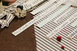 Chocolate and Ivory Ribbon Stripe Paper