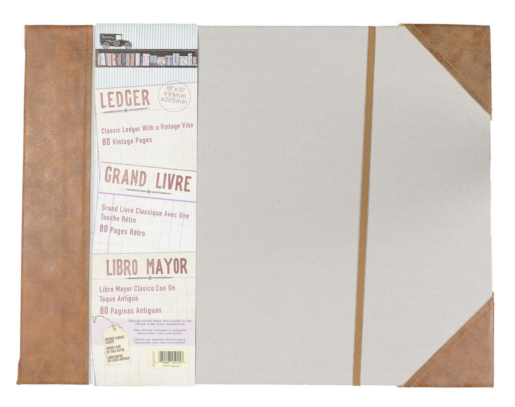 Architextures™ Vintage Canvas Ledger - 12"X16"