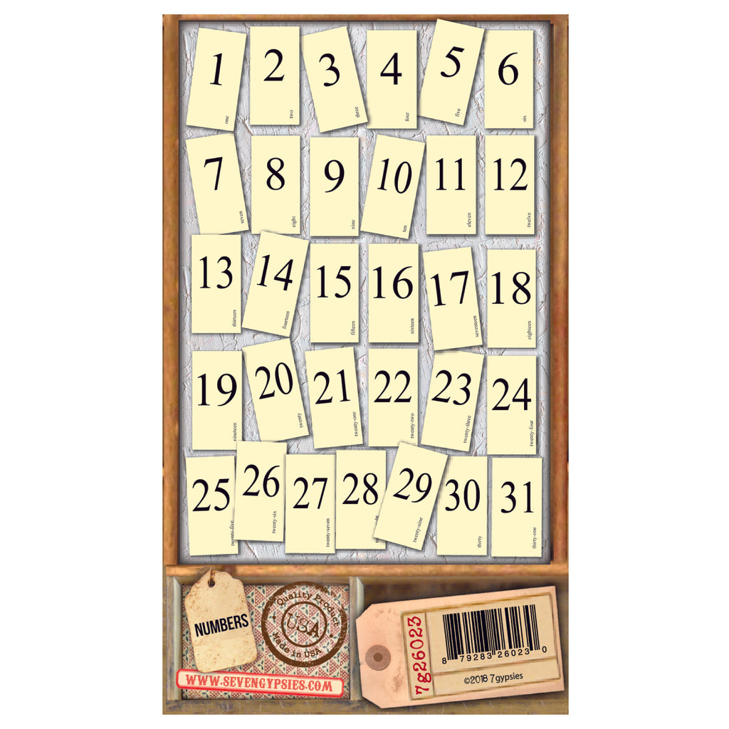 Architextures™ Flash Cards - Numbers (31 pieces)