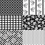 Black Patchwork on White Paper