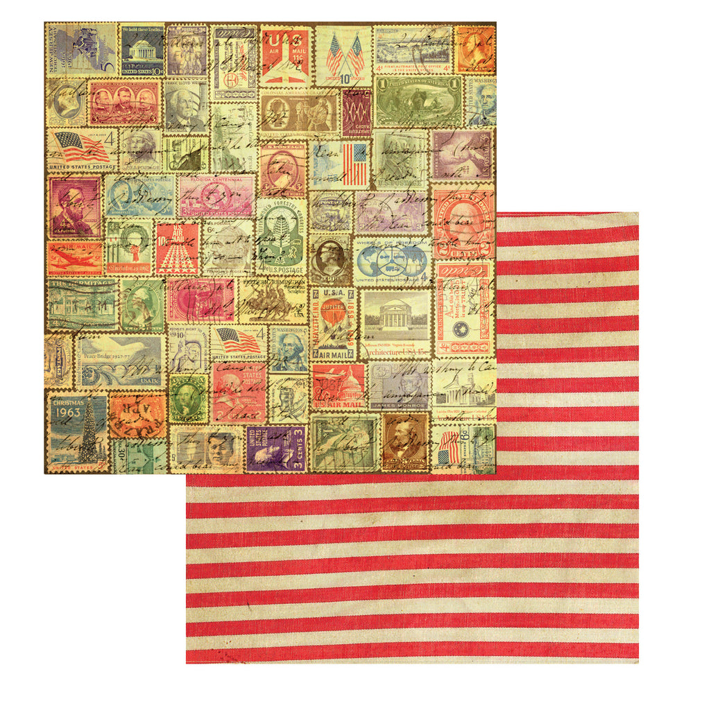 7gypsies American Vintage: 12x12 American Stamps Paper