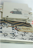 Navy and Ivory Ticking Paper