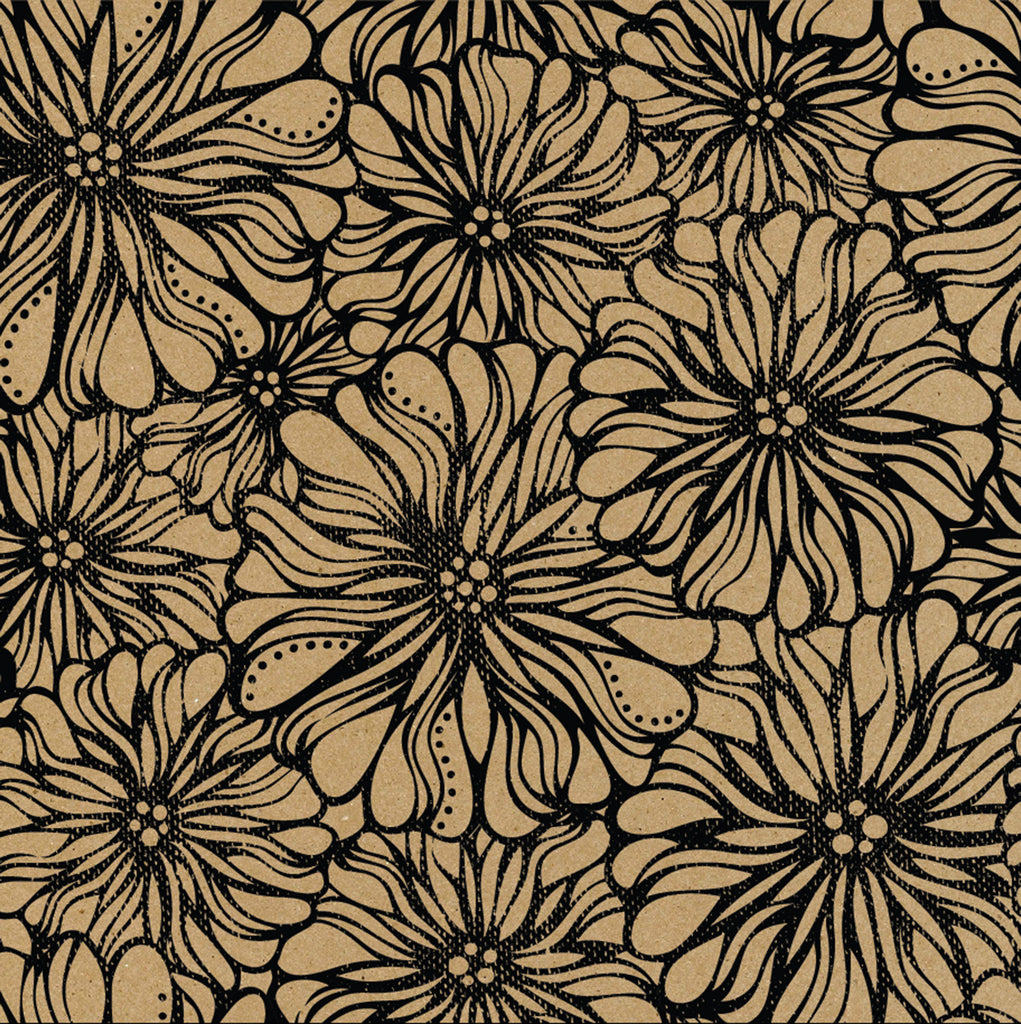 Printed Cardboard 12x12 Sheet - Flowers