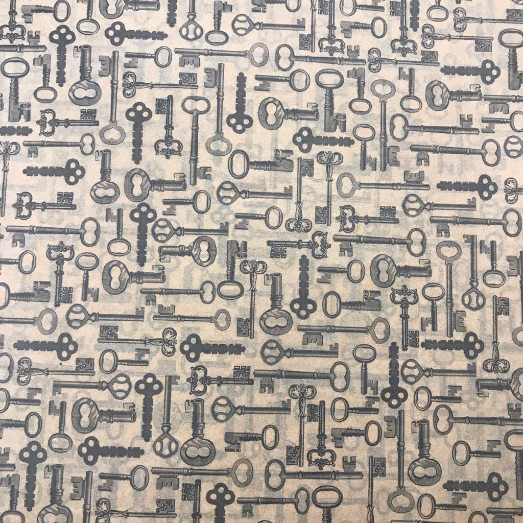 Tissuestock 12x12 - Keys on Kraft
