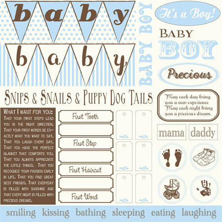 Baby Boy: It's A Boy Sampler on Ivory Paper