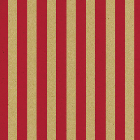 Red and Kraft Big Stripe Paper