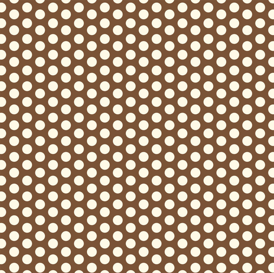 Chocolate and Ivory Dot Rev Paper