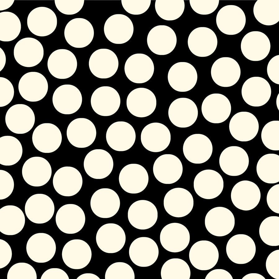 Black and Ivory Big Dot Rev Paper
