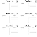 Black and White Postcard Paper