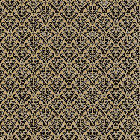 Black and Kraft Damask Paper