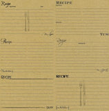 Black and Kraft Recipe Card Paper
