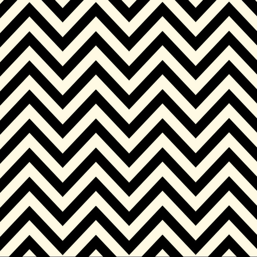 Black and Ivory Chevron Paper