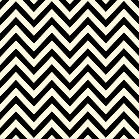 Black and Ivory Chevron Paper