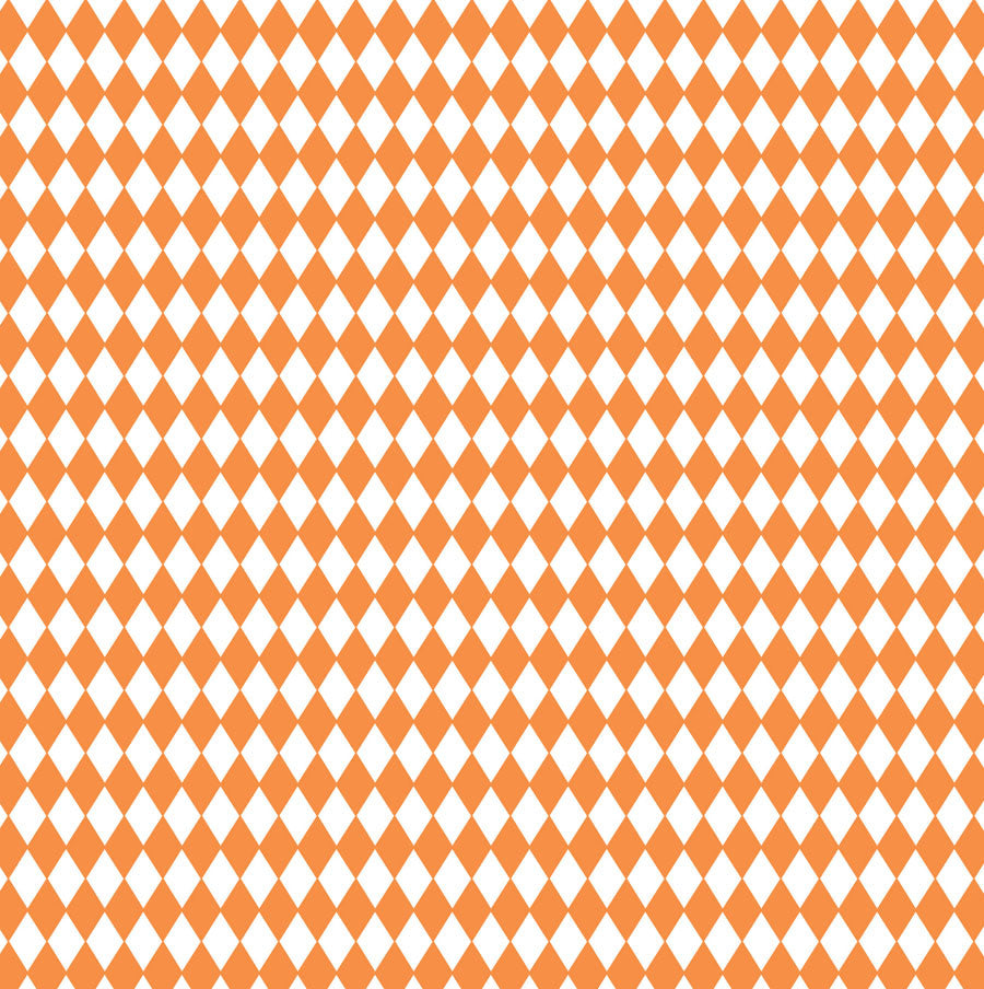 Orange and White Diamond Paper