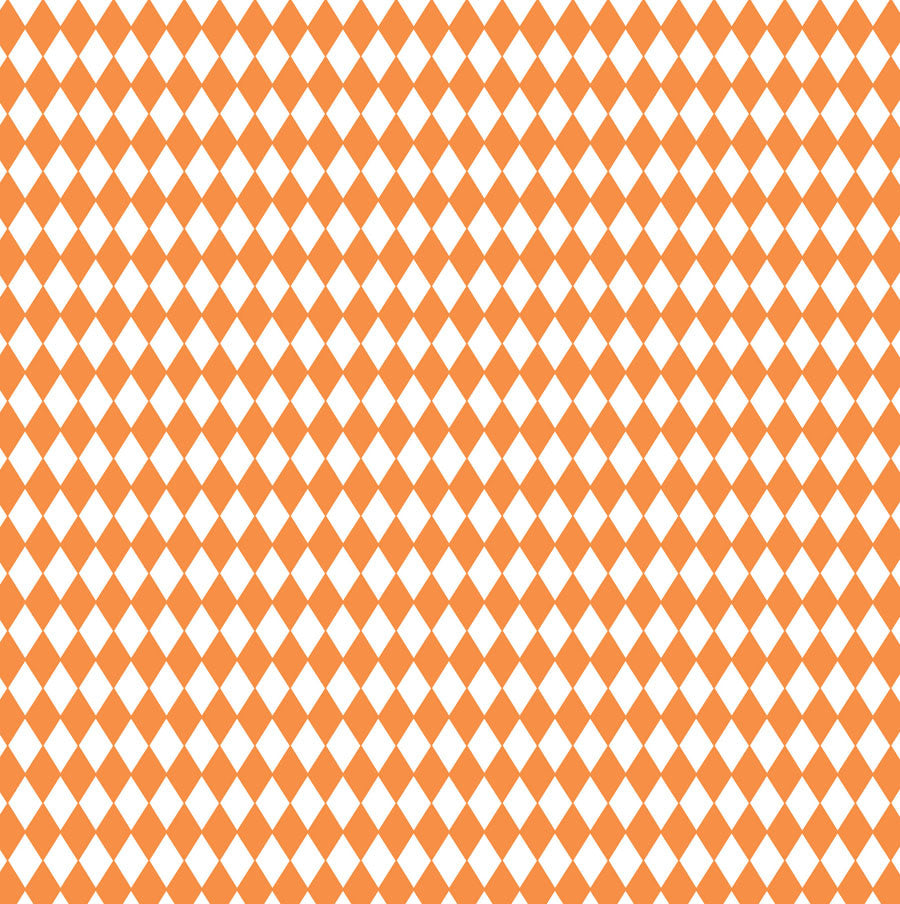 Orange and White Diamond Paper