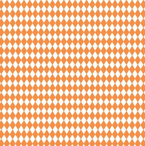 Orange and White Diamond Paper