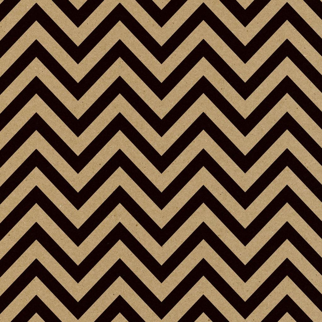 Black and Kraft Chevron Paper