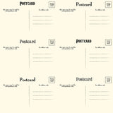 Black and Ivory Postcard Paper