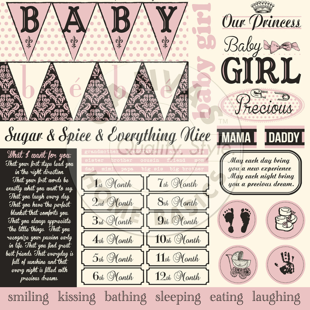 Baby Girl: It's A Girl Sampler on Ivory Paper