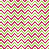 Jolly: Red & Green Mini Chevron on White Paper