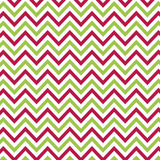 Jolly: Red & Green Mini Chevron on White Paper