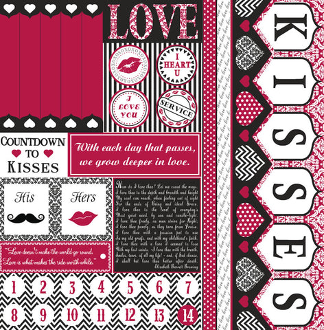 Valentine's Day: Countdown to Kisses on White