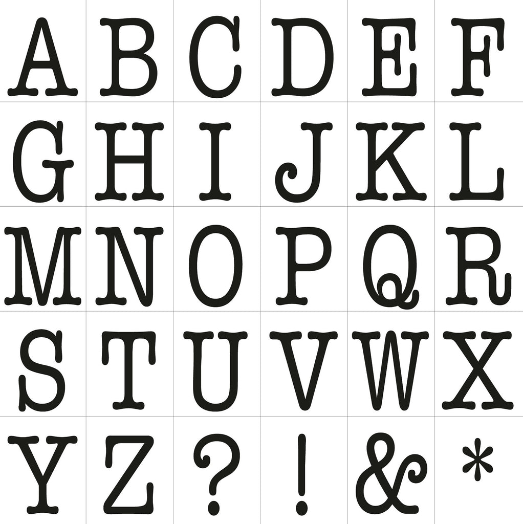 Black and White Type Alpha Letter Paper