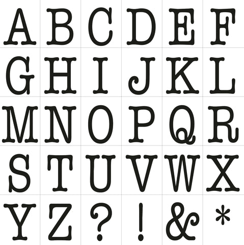 Black and White Type Alpha Letter Paper