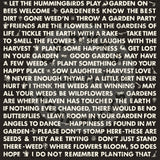 The Watering Can: Garden Words on Ivory Rev Paper