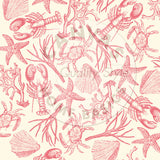 Nautical: Coral Claws & Shells on Ivory Paper