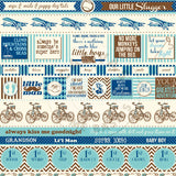 Baby Boy: It's A Boy Stripe on Ivory Paper