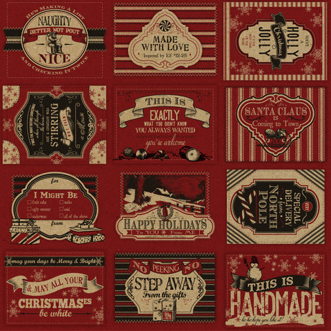 Farmhouse Christmas: Better Not Pout Tags on Kraft Paper