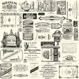 Beans and Bags: Coffee and Tea Labels on Ivory Paper