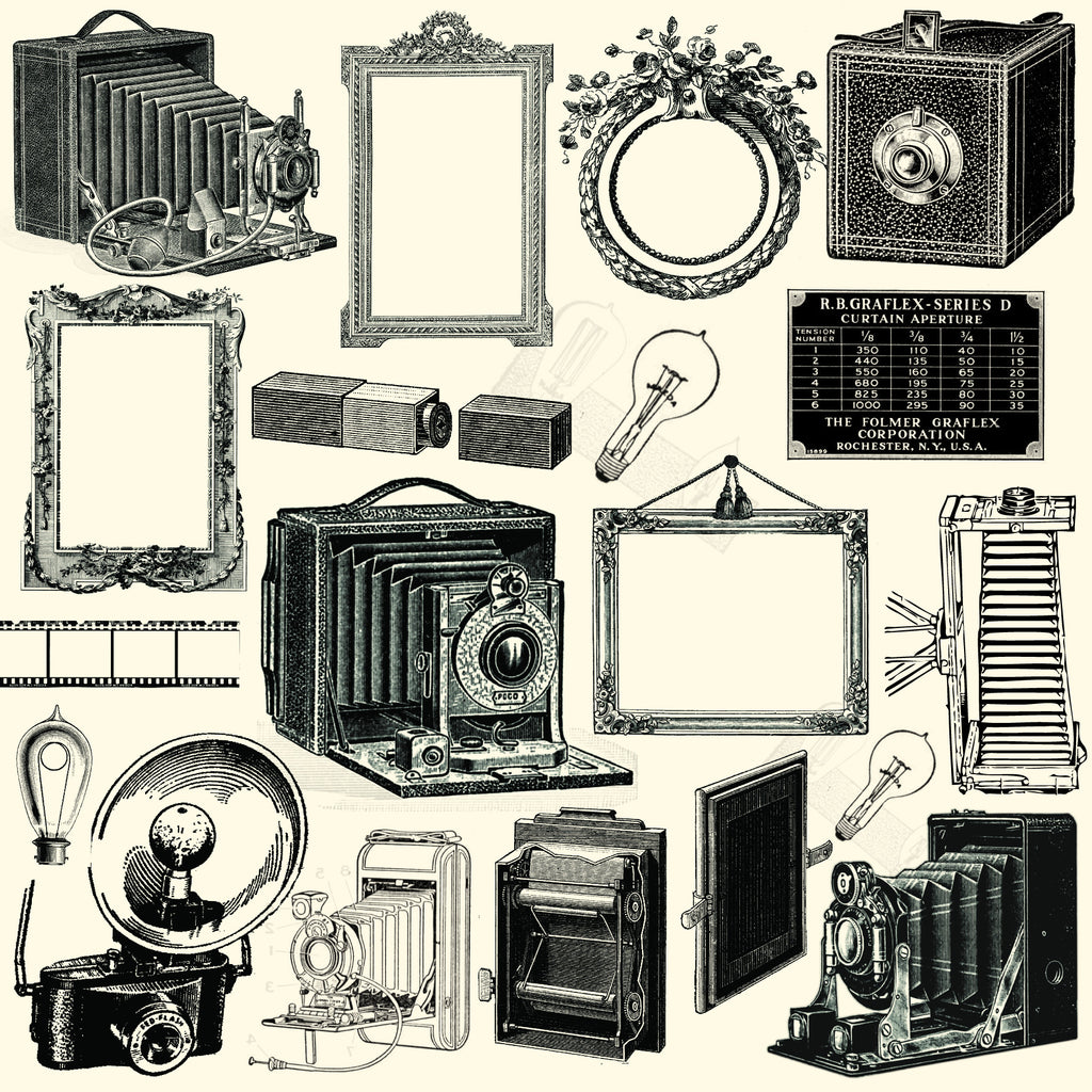 Heirloom Collection: Cameras on Ivory Paper